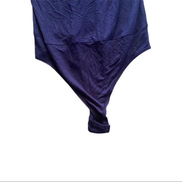 Intermix Blue Rihannon Scoop Neck Jersey Bodysuit medium nwt xsmall small - Picture 6 of 8